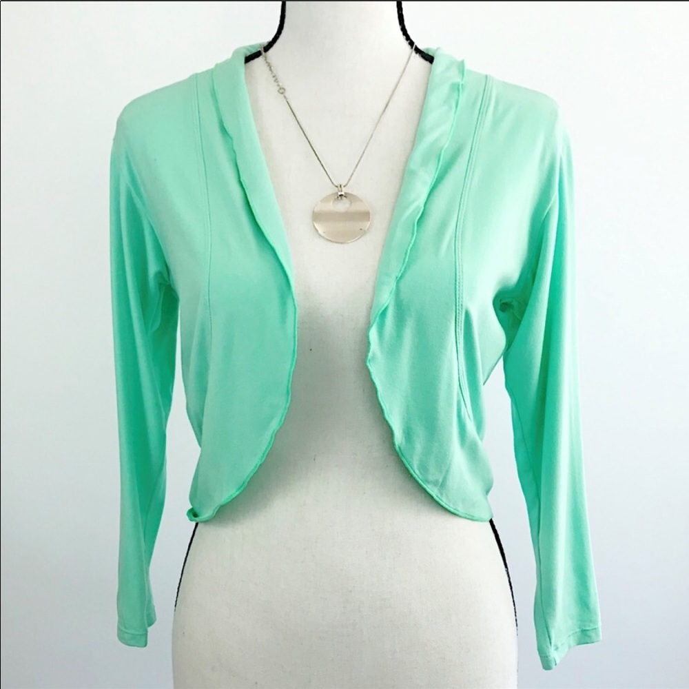 Zen Knits 3/4 sleeve shrug cardigan sz XS